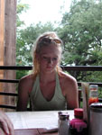 The Gristmill Restaurant - Cassie studying the menu